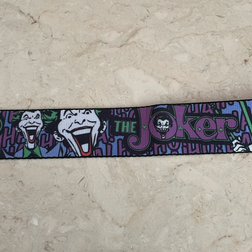 The Joker Buckle Down belt adjustable purple black seat belt style Batman - Picture 5 of 7